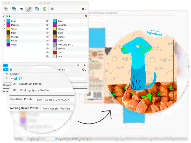 Assign color profile settings in Colorspace