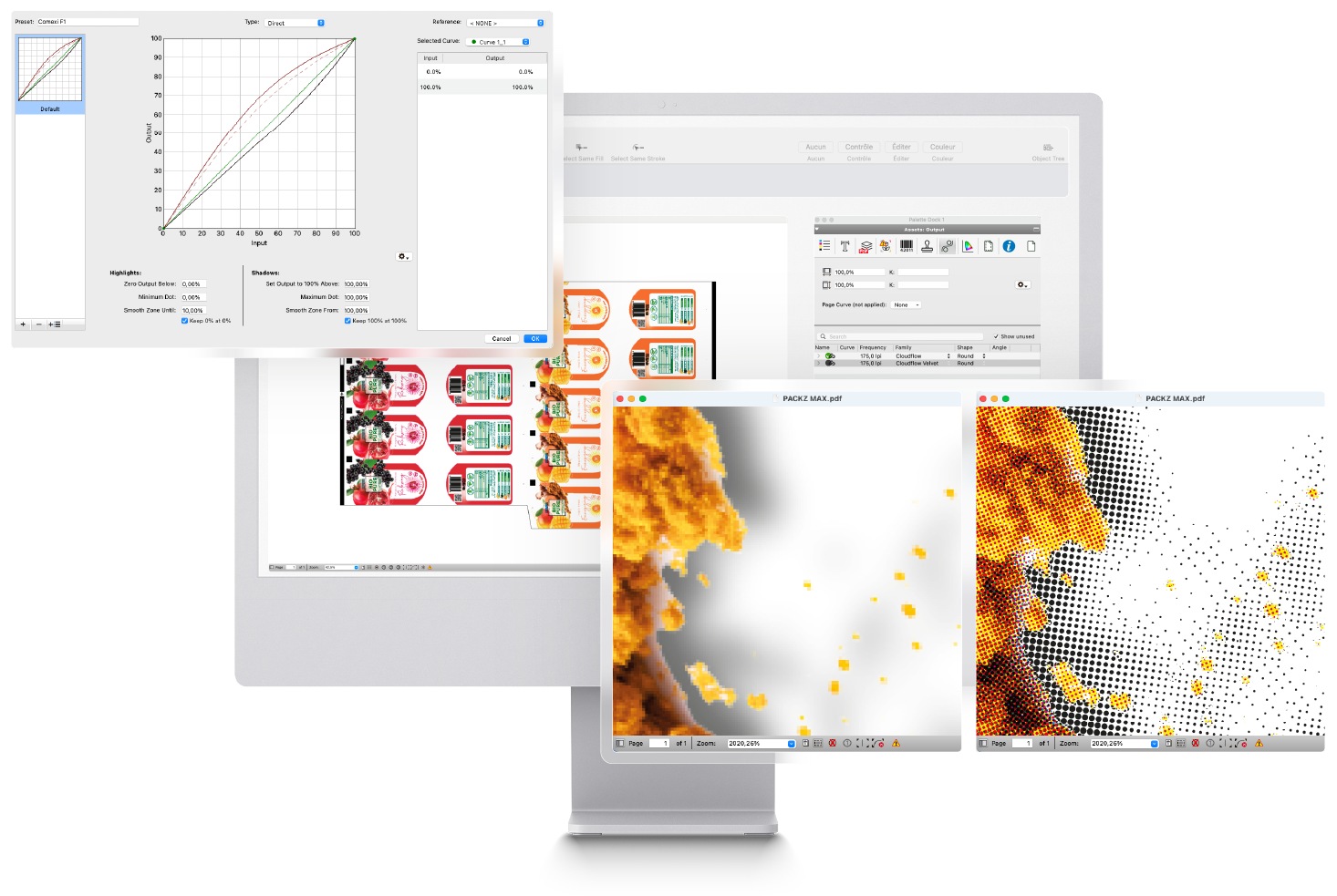 PACKZ Max shown on monitor with the integrated screening