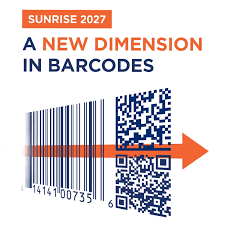 Barcode evolution to QR codes, Sunrise 2027.