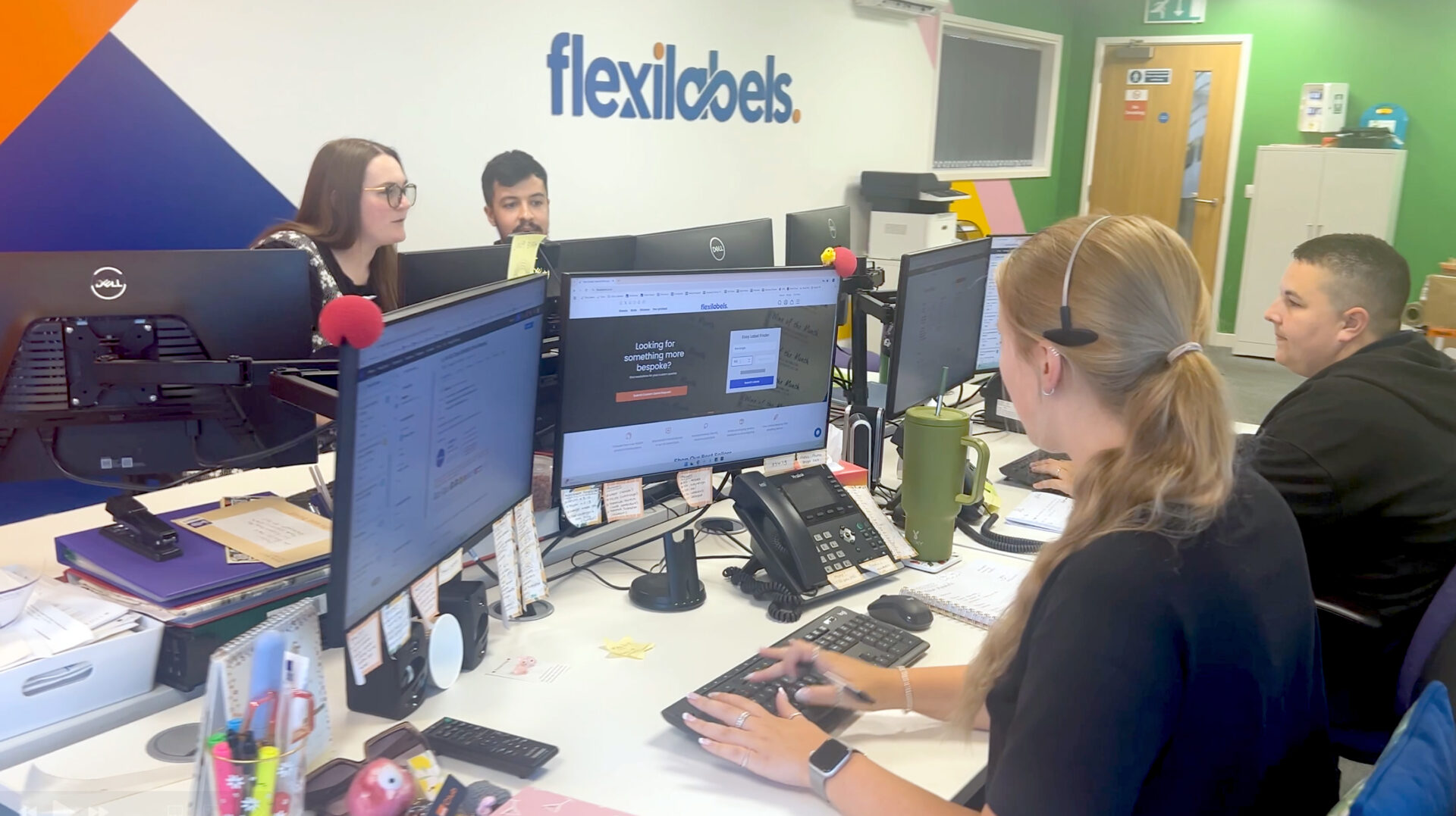Georgia Heard, implementation lead (left), with her team in Flexi Label’s prepress department